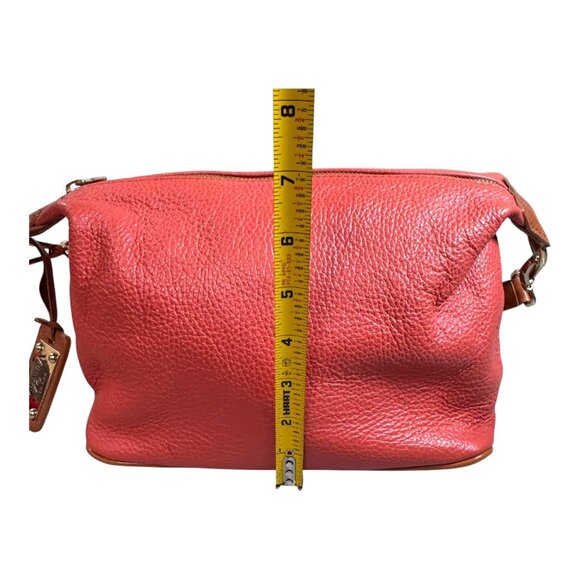 Valentina Italia Coral Peach Pink Leather Shoulder Bag With Adjustable Strap SEE - Picture 6 of 16